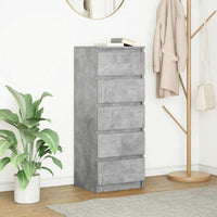 vidaXL Credenza con Cassetti Grigio Cemento 37,5x35x99cm in Truciolato