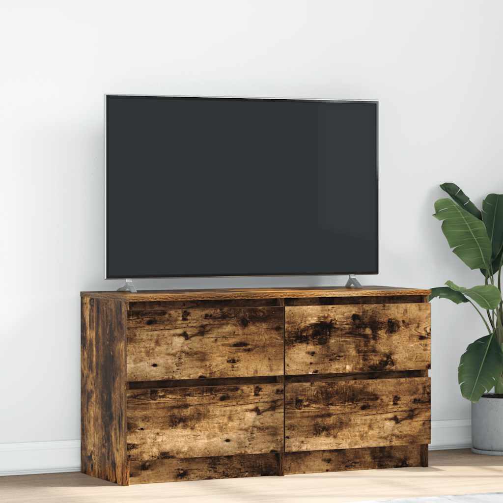 Mobile TV-Credenza per TV-Console TV Rovere Fumo 100x35x54 cm in Legno Multistrato 389899