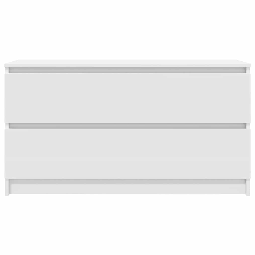 Mobile Porta TV Bianco 100x35x54 cm in Legno Multistrato 861805