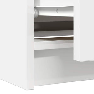 Mobile Porta TV Bianco 100x35x54 cm in Legno Multistrato 861805