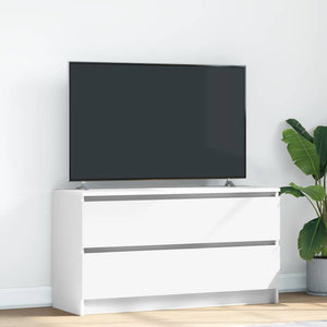 Mobile Porta TV Bianco 100x35x54 cm in Legno Multistrato 861805