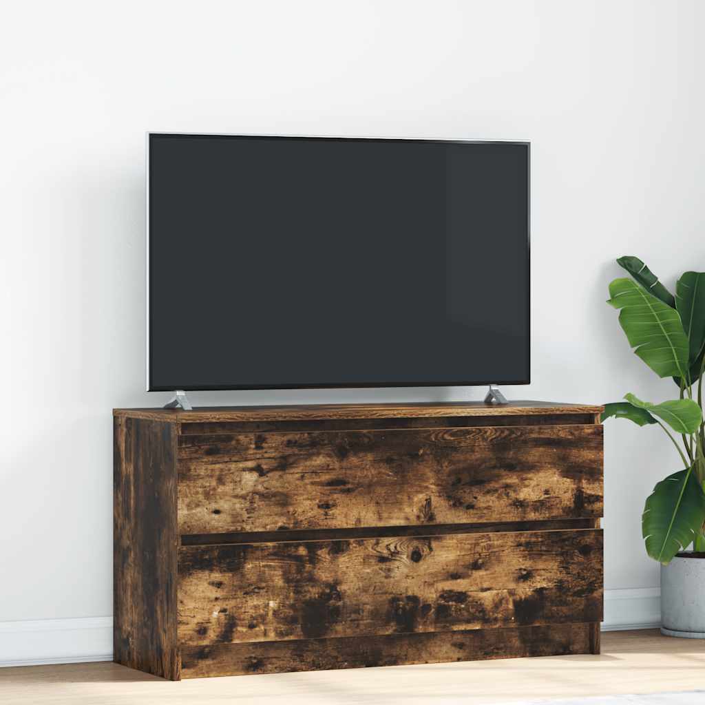 Mobile TV-Credenza per TV-Console TV Rovere Fumo 100x35x54 cm in Legno Multistrato 147976