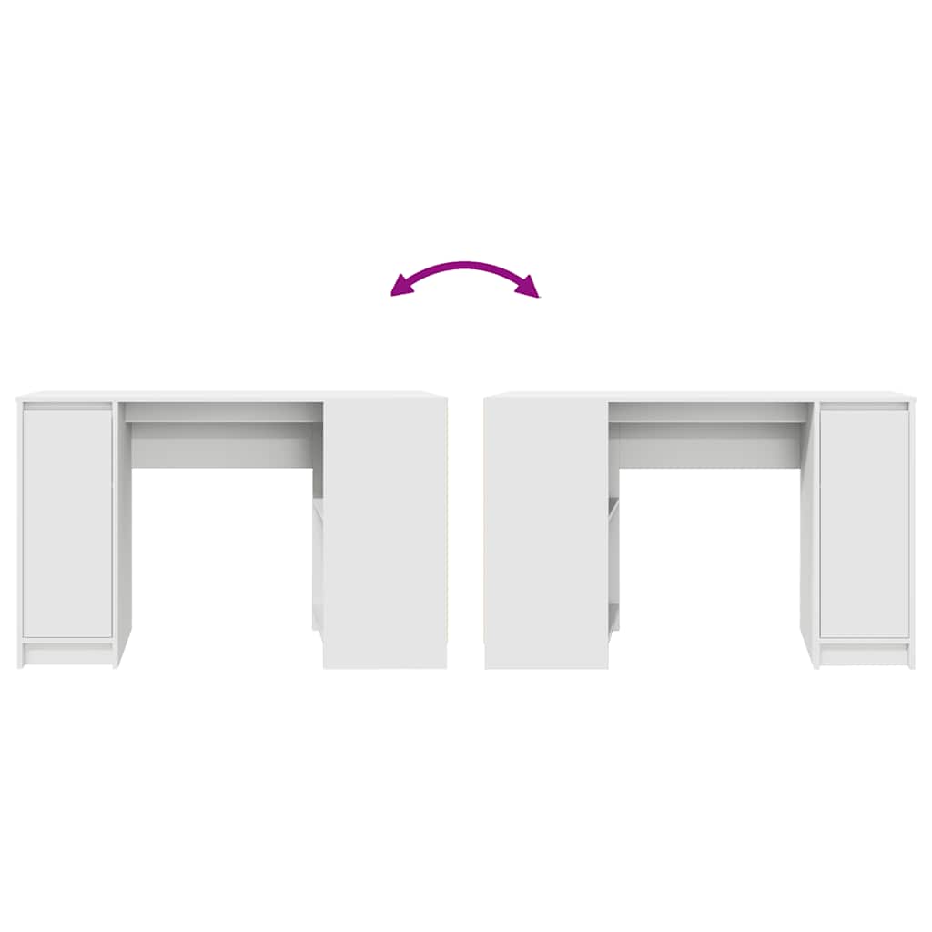 Scrivania Bianca 120x42x76 cm in Legno Multistrato 861814
