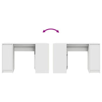 Scrivania Bianca 120x42x76 cm in Legno Multistrato 861814