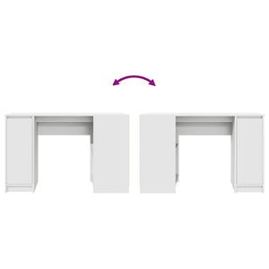 Scrivania Bianca 120x42x76 cm in Legno Multistrato 861814
