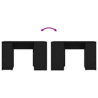 Scrivania Rovere Nera 120x42x76 cm in Legno Multistrato