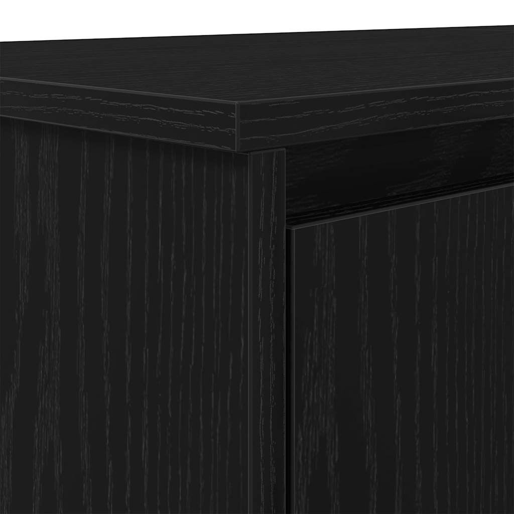 Scrivania Rovere Nera 120x42x76 cm in Legno Multistrato