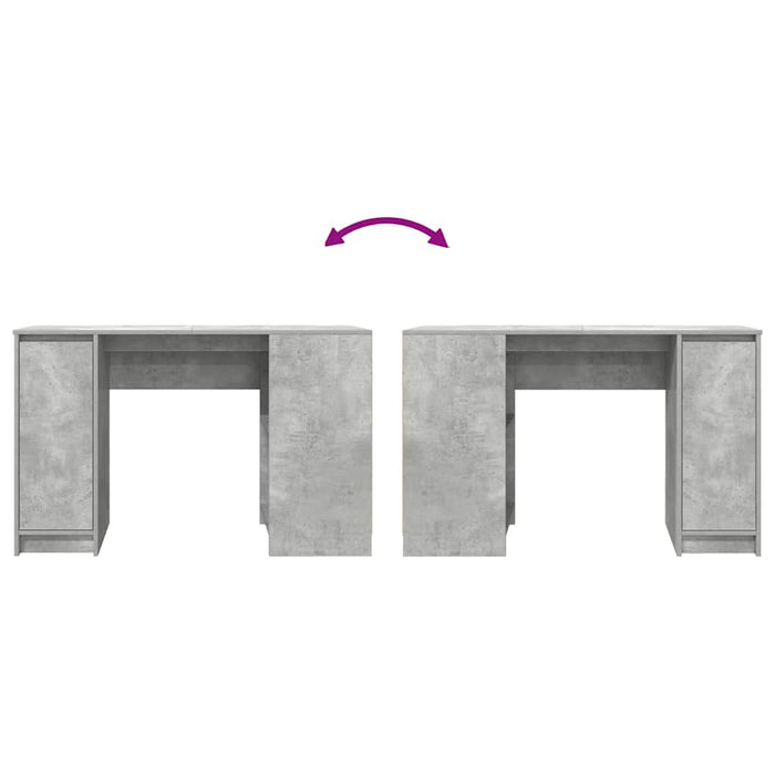 Scrivania Grigio Cemento 120x42x76 cm in Legno Multistrato