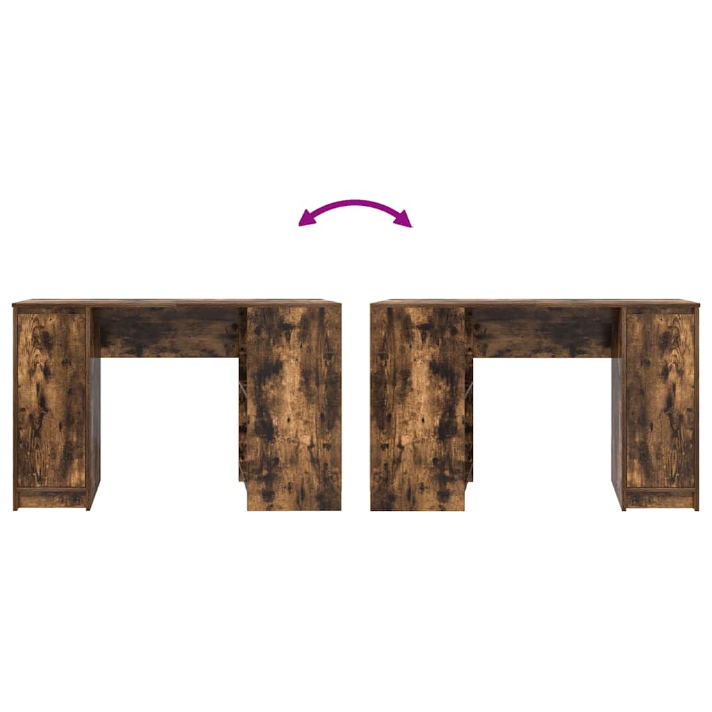 Scrivania Rovere Fumo 120x42x76 cm in Legno Multistrato 861818