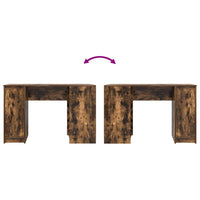 Scrivania Rovere Fumo 120x42x76 cm in Legno Multistrato 861818