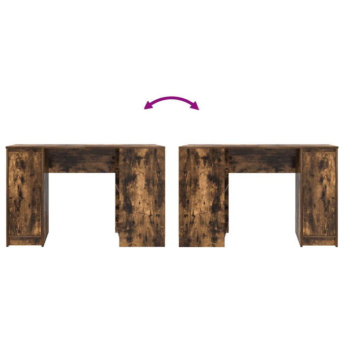 Scrivania Rovere Fumo 120x42x76 cm in Legno Multistrato 861818