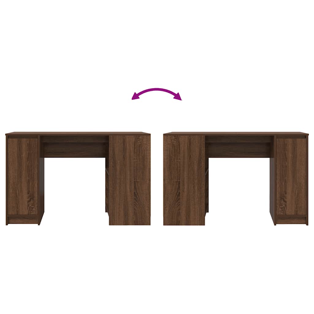 Scrivania Rovere Marrone 120x42x76 cm in Legno Multistrato