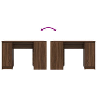 Scrivania Rovere Marrone 120x42x76 cm in Legno Multistrato