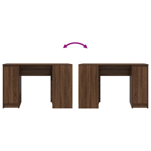 Scrivania Rovere Marrone 120x42x76 cm in Legno Multistrato