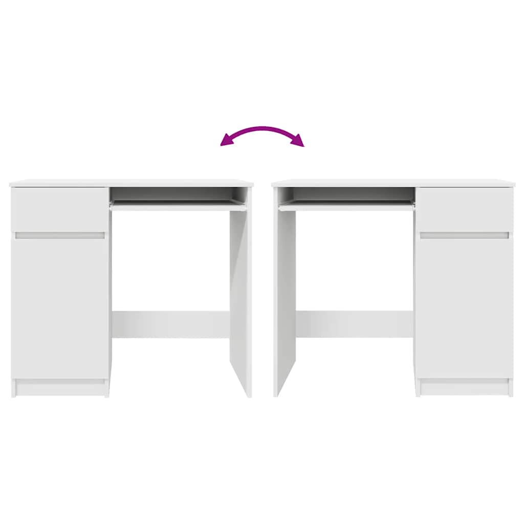 Scrivania Bianca 86x49x76 cm in Legno Multistrato 861823