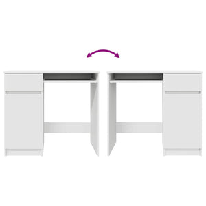 Scrivania Bianca 86x49x76 cm in Legno Multistrato 861823