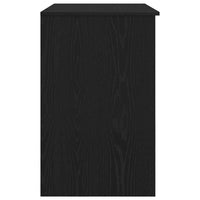 Scrivania Rovere Nera 86x49x76 cm in Legno Multistrato 861824