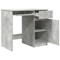 Scrivania Grigio Cemento 86x49x76 cm in Legno Multistrato 861826