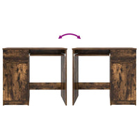 Scrivania Rovere Fumo 86x49x76 cm in Legno Multistrato 861827