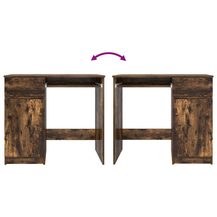 vidaXL Scrivania Rovere Fumo 86x49x76 cm in Legno Multistrato