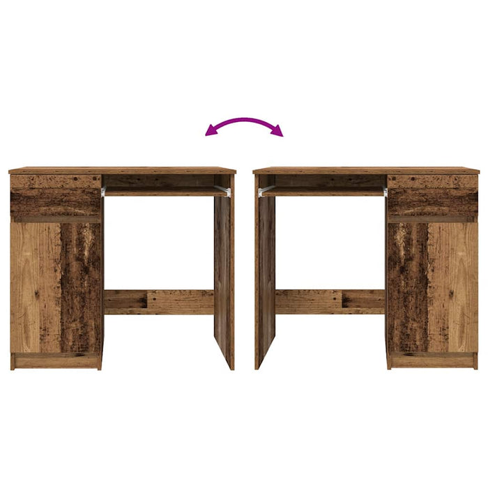 vidaXL Scrivania Legno Antico 86x49x76 cm in Legno Multistrato