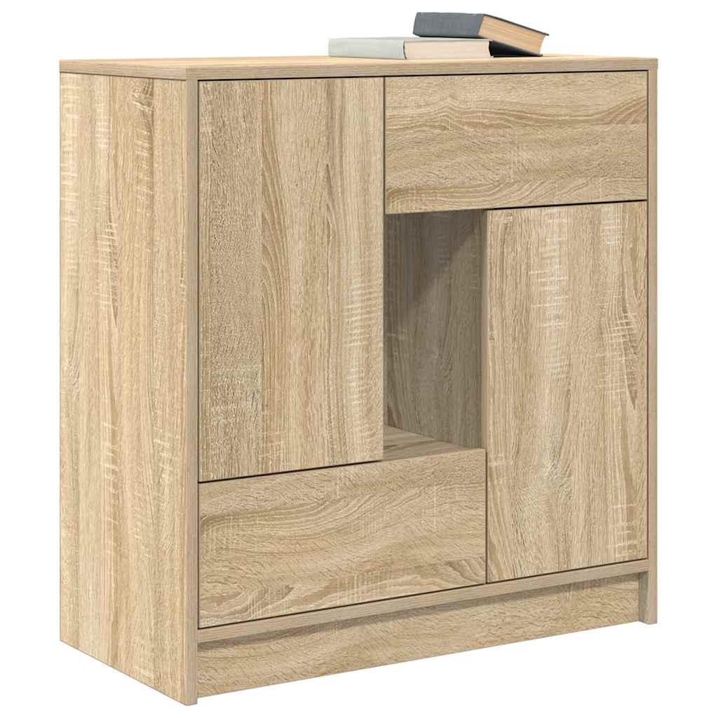 Credenza con Cassetti e Ante Rovere Sonoma 70,5x34x74,5 cm