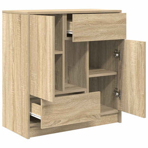Credenza con Cassetti e Ante Rovere Sonoma 70,5x34x74,5 cm