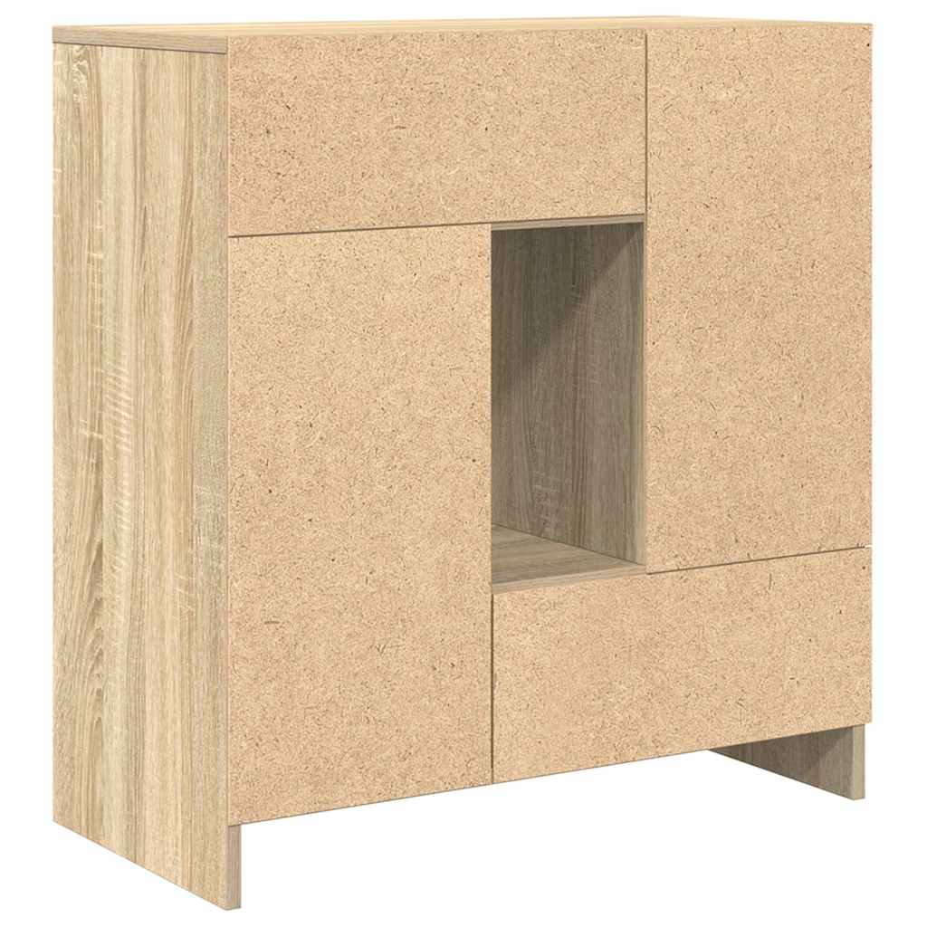 Credenza con Cassetti e Ante Rovere Sonoma 70,5x34x74,5 cm 861843