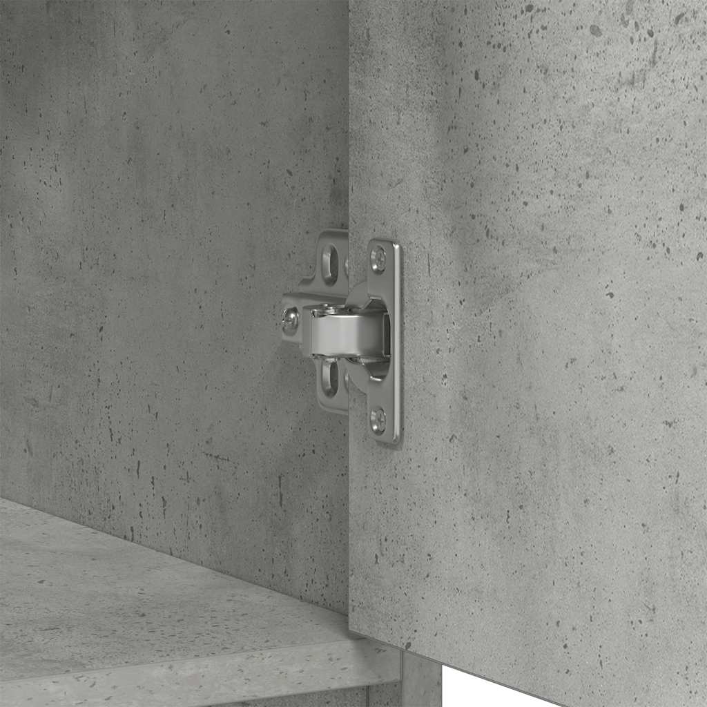 vidaXL Credenza con Cassetti e Ante Grigio Cemento 70,5x34x74,5 cm