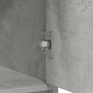 vidaXL Credenza con Cassetti e Ante Grigio Cemento 70,5x34x74,5 cm