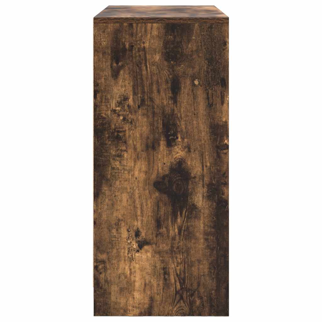 vidaXL Credenza con Cassetti e Ante Rovere Fumo 70,5x34x74,5 cm