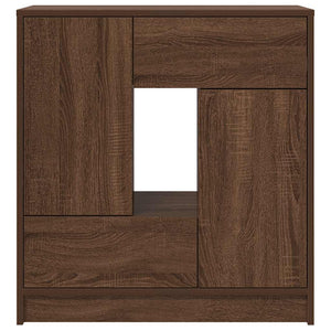 vidaXL Credenza con Cassetti e Ante Rovere Marrone 70,5x34x74,5 cm