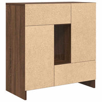 vidaXL Credenza con Cassetti e Ante Rovere Marrone 70,5x34x74,5 cm