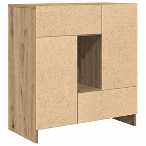Credenza con Cassetti e Ante Rovere Artigianale 70,5x34x74,5 cm 861849