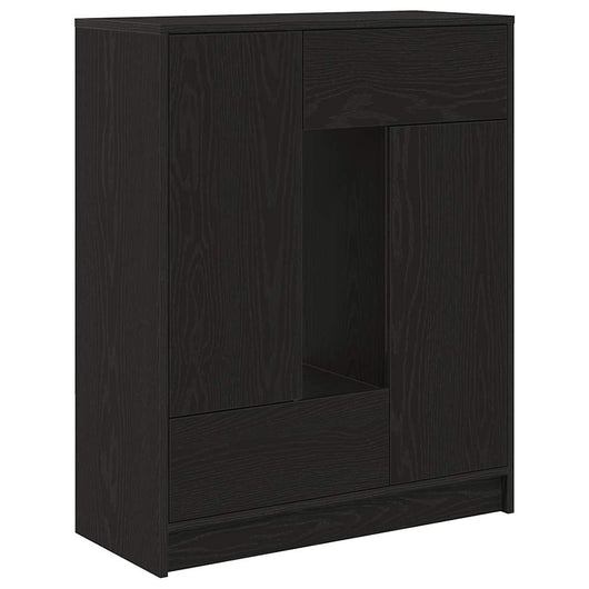 vidaXL Credenza con Cassetti e Ante Rovere Nero 73x31x90 cm