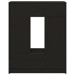 vidaXL Credenza con Cassetti e Ante Rovere Nero 73x31x90 cm