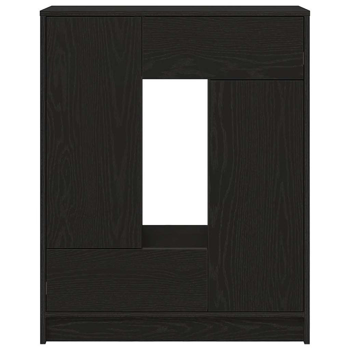 vidaXL Credenza con Cassetti e Ante Rovere Nero 73x31x90 cm