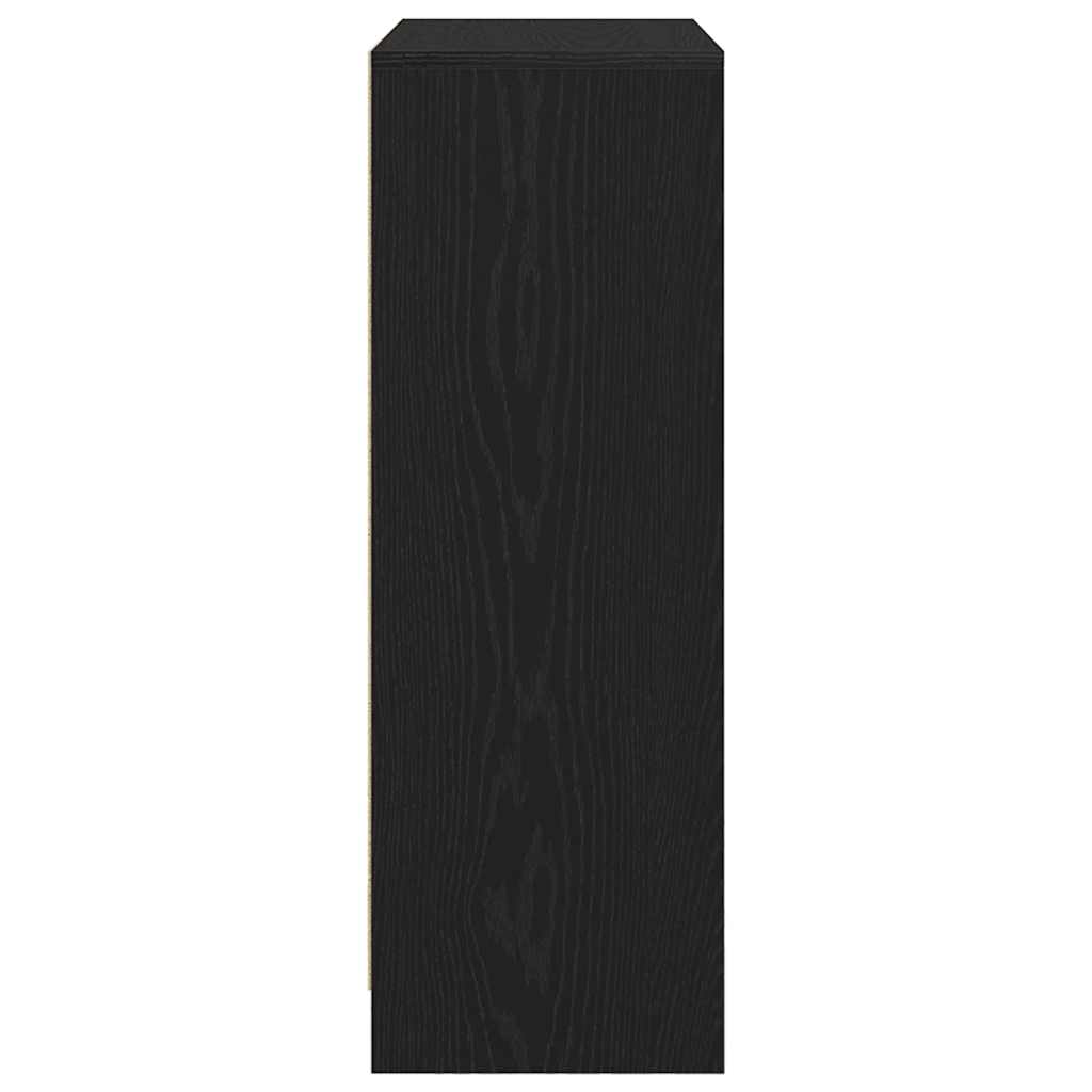 vidaXL Credenza con Cassetti e Ante Rovere Nero 73x31x90 cm