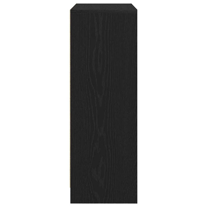 vidaXL Credenza con Cassetti e Ante Rovere Nero 73x31x90 cm