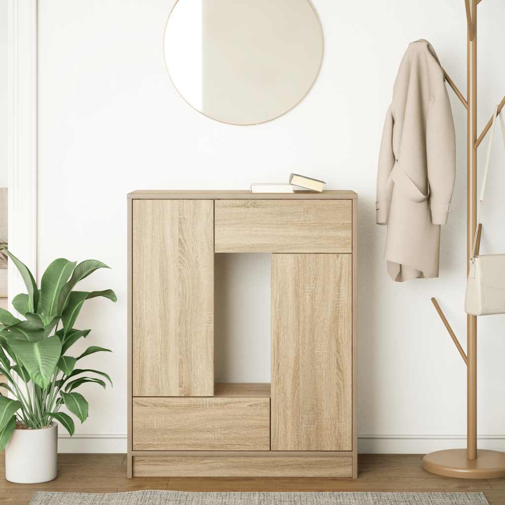 vidaXL Credenza con Cassetti e Ante Rovere Sonoma 73x31x90 cm