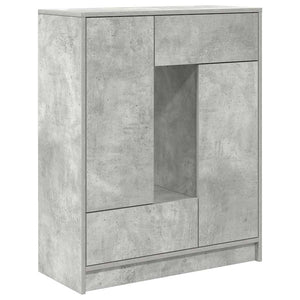 Credenza con Cassetti e Ante Grigio Cemento 73x31x90 cm 861853
