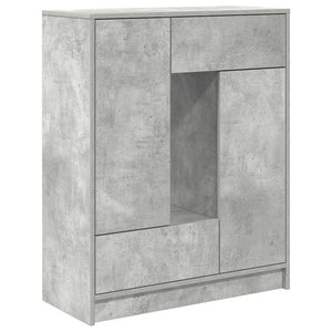 vidaXL Credenza con Cassetti e Ante Grigio Cemento 73x31x90 cm