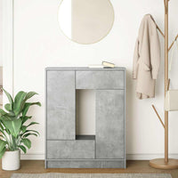 vidaXL Credenza con Cassetti e Ante Grigio Cemento 73x31x90 cm