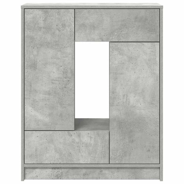 vidaXL Credenza con Cassetti e Ante Grigio Cemento 73x31x90 cm