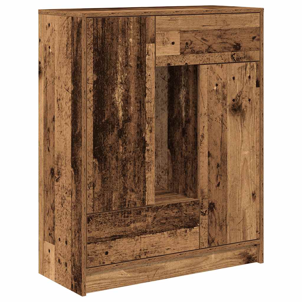 Credenza con Cassetti e Ante-Buffet-Armadio da cucina Legno Antico 73x31x90 cm