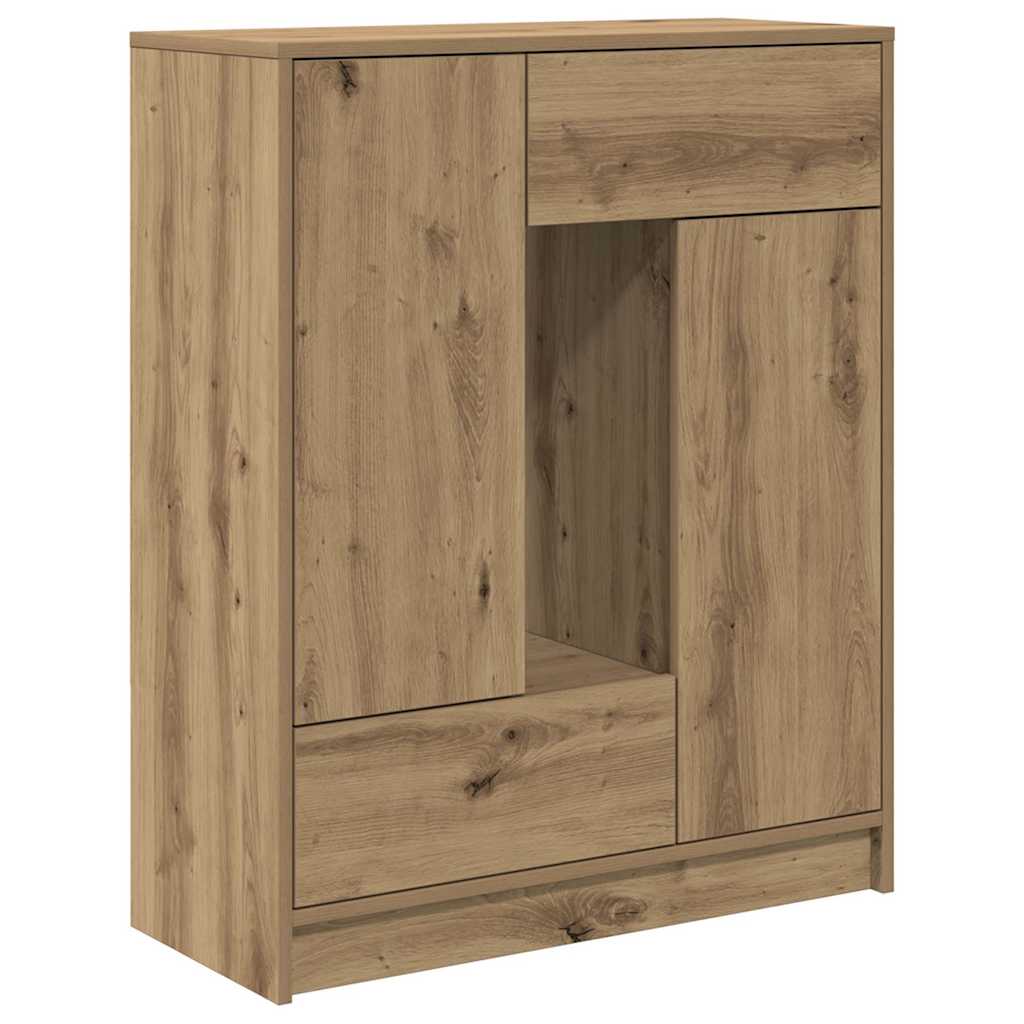 Credenza con Cassetti e Ante Rovere Artigianale 73x31x90 cm 861858