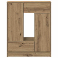 vidaXL Credenza con Cassetti e Ante Rovere Artigianale 73x31x90 cm