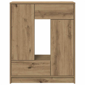 vidaXL Credenza con Cassetti e Ante Rovere Artigianale 73x31x90 cm