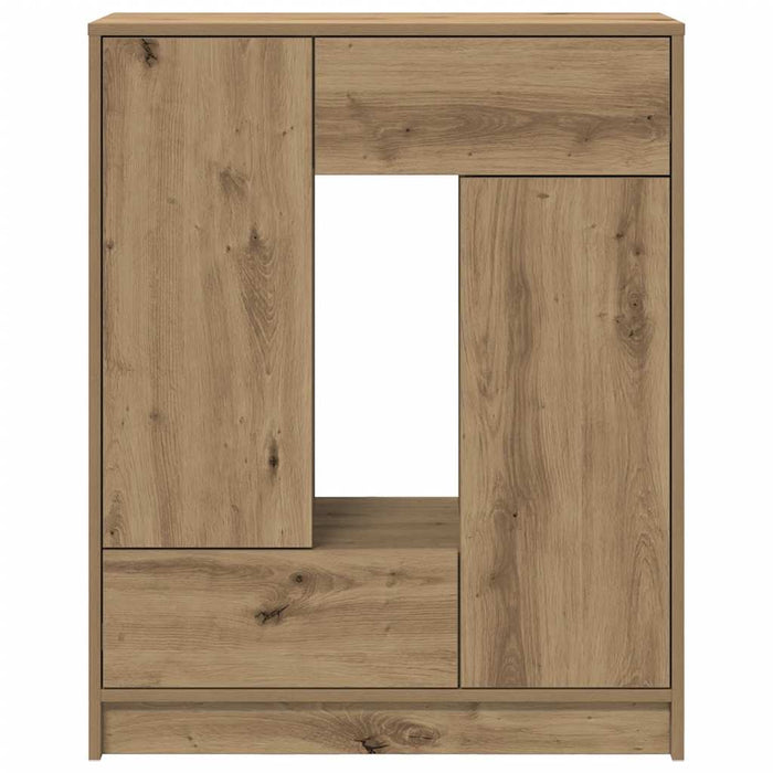 vidaXL Credenza con Cassetti e Ante Rovere Artigianale 73x31x90 cm