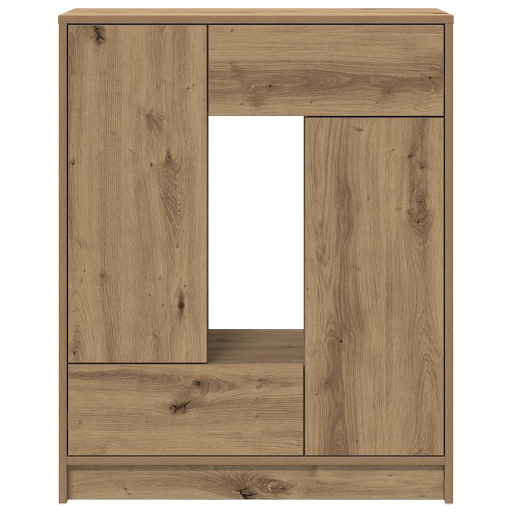 Credenza con Cassetti e Ante Rovere Artigianale 73x31x90 cm 861858